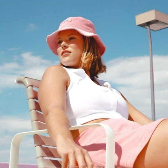 Carbon38 x EleVen by Venus Williams Terry‎ Cloth Pink Tennis Bucket Hat - Picture 7 of 8